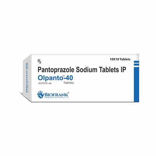 Product Name: Olpanto 40, Compositions of Olpanto 40 are Pantoprazole Sodium Tablets IP - Biofrank Pharmaceuticals (India) Pvt. Ltd