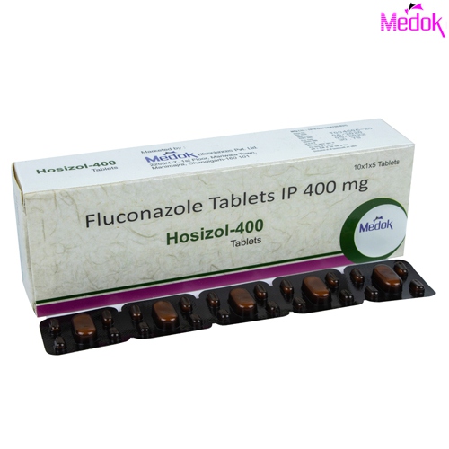 Product Name: Hosizol  400, Compositions of Hosizol  400 are Fluconazole 400 mg  (BLISTER) - Medok Life Sciences Pvt. Ltd