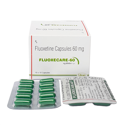 Product Name: Fluoxecare 60, Compositions of Fluoxecare 60 are Fluxetine Capsules 60mg - Lifecare Neuro Products Ltd.