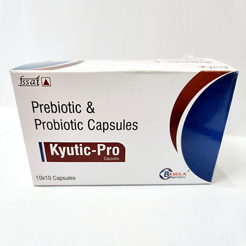 Product Name: Kyutix Pro, Compositions of Kyutix Pro are Prebiotic & Prebiotic Capsules - Bkyula Biotech