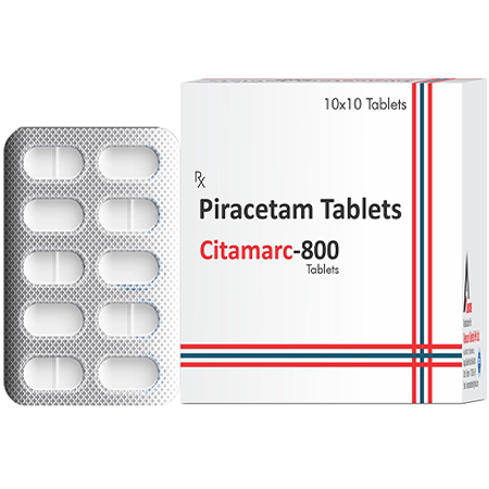 Product Name: Citamark 800, Compositions of Citamark 800 are Piracetam Tablets - Alencure Biotech Pvt Ltd