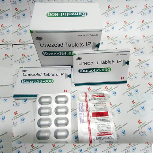 Product Name: Linezolid Tablets IP, Compositions of Linezolid Tablets IP are Kanzolid 600 - Kanish Biotech