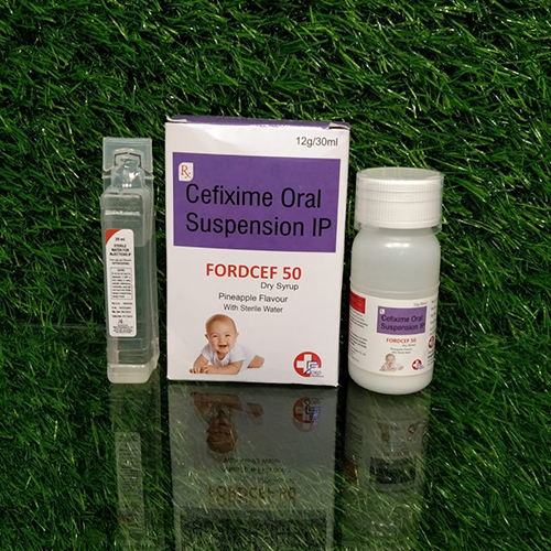 Product Name: Fordcef 50, Compositions of Fordcef 50 are Cefxime Oral Suspension IP - Crossford Healthcare