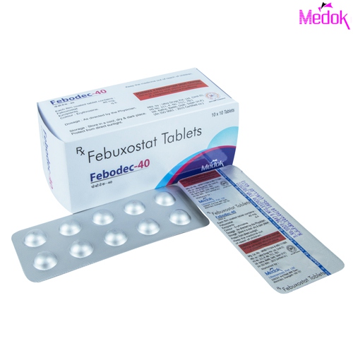 Product Name: Febodec 40 , Compositions of Febodec 40  are Febuxostat tab 40 (Alu-Alu) - Medok Life Sciences Pvt. Ltd