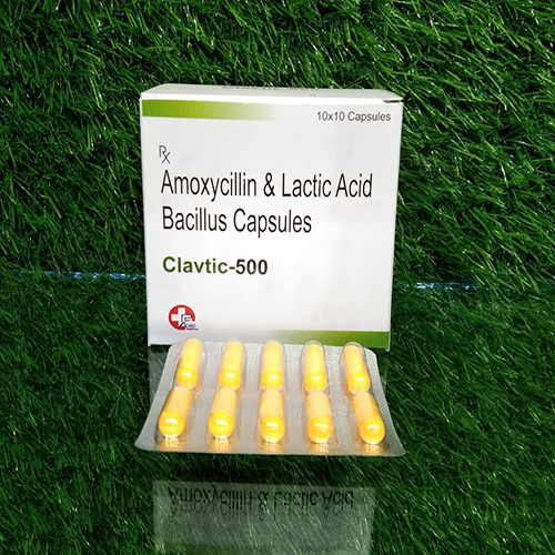 Product Name: Clavtic 500, Compositions of Clavtic 500 are Amoxycillin & Lactic Acid Bacillus Capsules - Crossford Healthcare