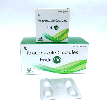 Product Name: ITRAJO 200, Compositions of ITRAJO 200 are Itraconazole Capsules - Ozenius Pharmaceutials