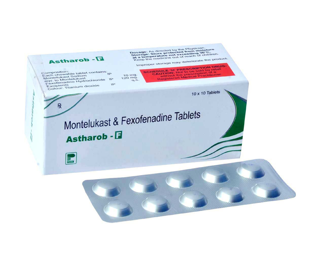 Product Name: Astharob F, Compositions of Astharob F are Montelukast & Fexofenadine Tablets - Park Pharmaceuticals