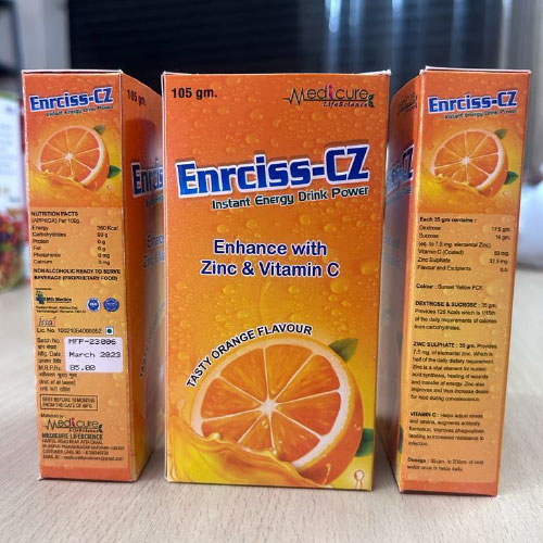 Product Name: Enrciss CZ, Compositions of Enrciss CZ are Enhance with Zinc & Vitamin C - Medicure LifeSciences