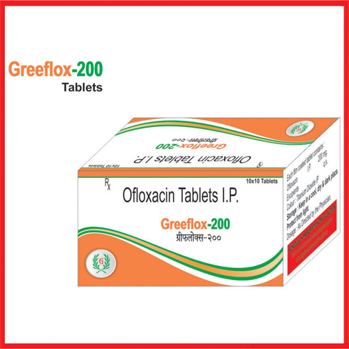 Product Name: Greeflox 200, Compositions of Greeflox 200 are Oflaoxacin Tablets IP - Greef Formulations