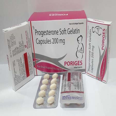 Product Name: Poriges, Compositions of Poriges are Progesterone Soft Gelatin Capsules - NG Healthcare Pvt Ltd