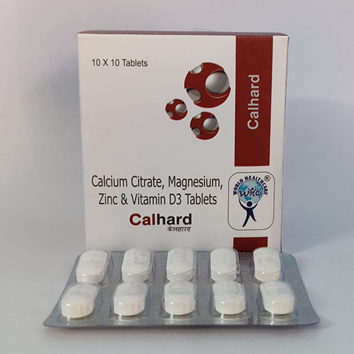 Product Name: Calhard , Compositions of Calhard  are Calcium Citrate,Magnesium & Vitamin D3 Tablets - WHC World Healthcare