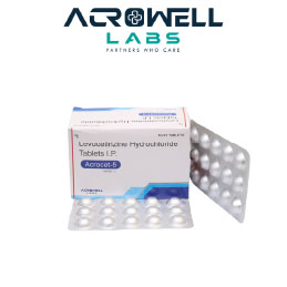 Product Name: Acrocal 5, Compositions of Acrocal 5 are Levocetirizine hcl Tablets - Acrowell Labs Private Limited