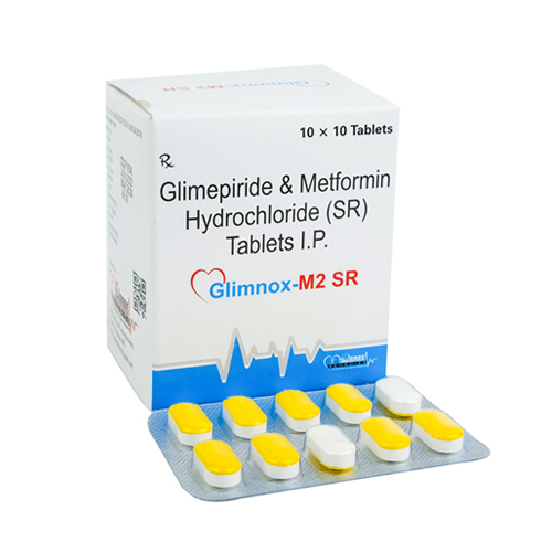 Product Name: GlimnoxM2 SR, Compositions of GlimnoxM2 SR are Glimepiride & Metformin Hydrochloride (SR) Tablets I.P. - Senen Biotech