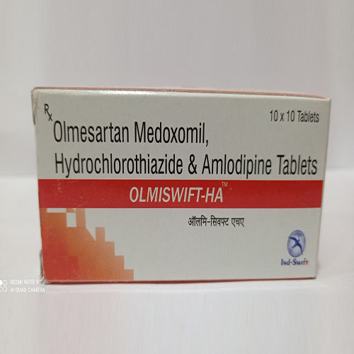 Product Name: Olmiswift HA, Compositions of Olmiswift HA are Olmesartan Medoxomil,Hydrochlorothiazide & Amplodipine Tablets  - Yazur Life Sciences