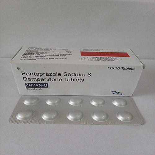 Product Name: ZNPAN D, Compositions of ZNPAN D are Pantoprazole Sodium & Domeperidone Tablets IP 40 mg - Arlig Pharma