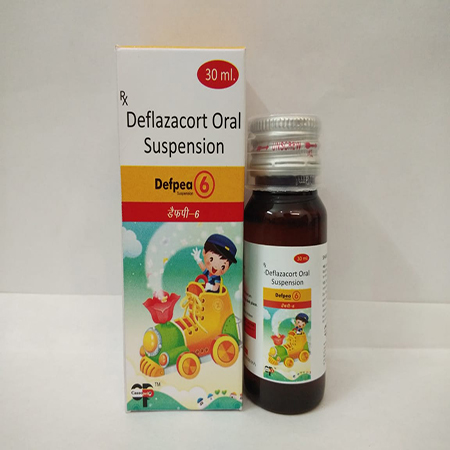 Product Name: Defpea 6, Compositions of Defpea 6 are Deflazacort Oral Suspension - Cassopeia Pharmaceutical Pvt Ltd
