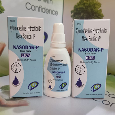 Product Name: Nasodak P, Compositions of Nasodak P are Xylometazoline Hydrochloride Nasal Solution IP - Dakgaur Healthcare