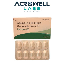 Product Name: Pariclav 625, Compositions of Pariclav 625 are Amoxycillin and Potassium Clavulanate  Tablets - Acrowell Labs Private Limited