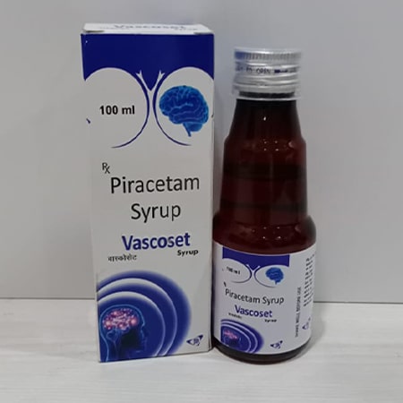 Product Name: Vascoset, Compositions of Vascoset are Piracetam Syrup - Soinsvie Pharmacia Pvt. Ltd