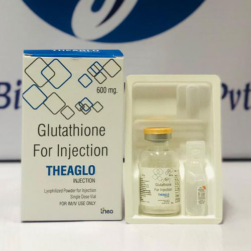 Product Name: THEAGLO, Compositions of THEAGLO are GLUTATHIONE 600mg INJ - Janus Biotech