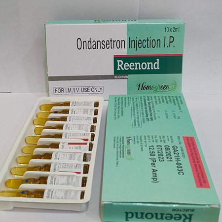 Product Name: Reenond, Compositions of Reenond are Ondansetron Injection I.P. - Abigail Healthcare