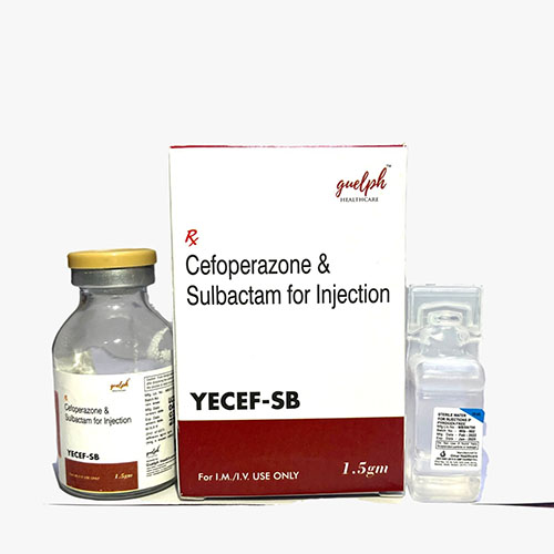 Product Name: Yecef Sb, Compositions of Yecef Sb are Cefoperazone & Sulbactam For injection - Guelph Healthcare Pvt. Ltd