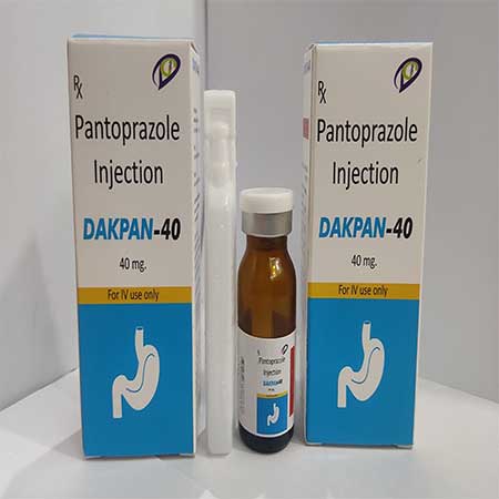 Product Name: Dakpan 40, Compositions of Dakpan 40 are Pantaprazole Injection - Dakgaur Healthcare