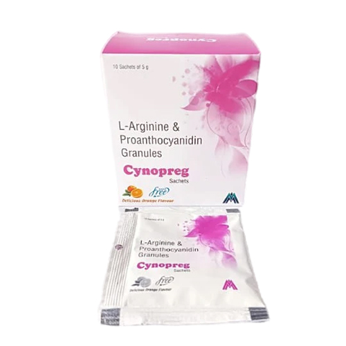 Product Name: Cynopreg, Compositions of Cynopreg are L-Arginine & Proanthocyanidin Granules - Medlo Biotech