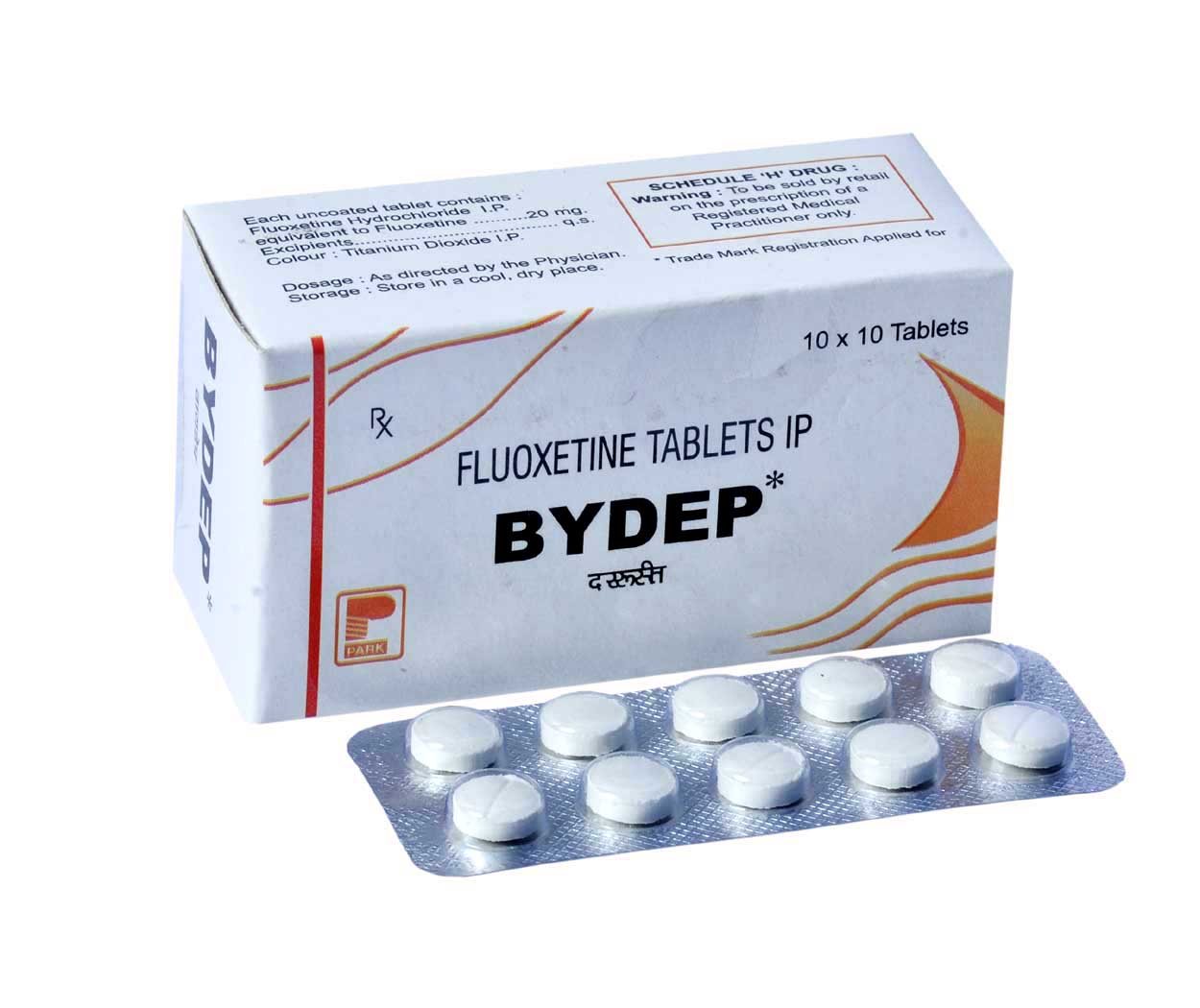 Product Name: BYDEP, Compositions of BYDEP are FLUOXETINE TABLETS IP - Park Pharmaceuticals
