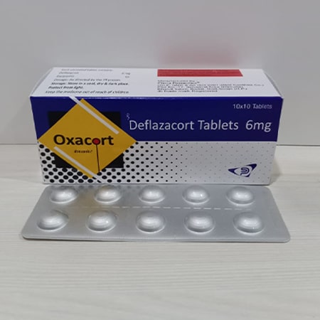 Product Name: Oxacort, Compositions of Oxacort are Deflazocort Tablets 6mg - Soinsvie Pharmacia Pvt. Ltd