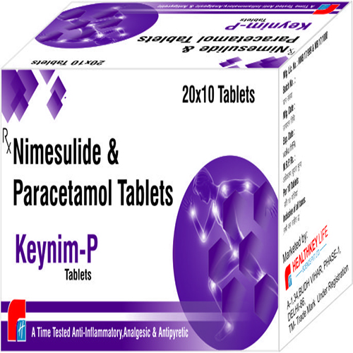 Product Name: Keynim  P, Compositions of Keynim  P are Nimesulide & Paracetamol Tablets - Healthkey Life Science Private Limited