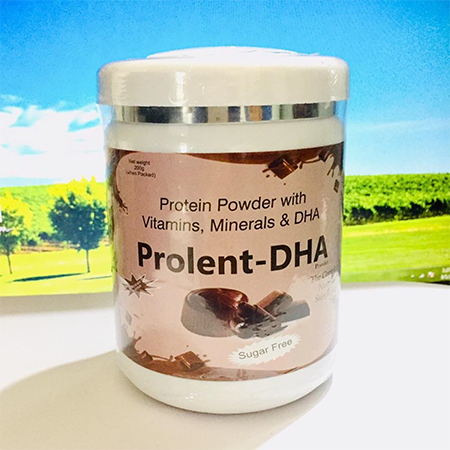Product Name: Prolent DHA, Compositions of Prolent DHA are Protein Powder with Vitamins, Minerals & DHA - Levent Biotech Pvt. Ltd