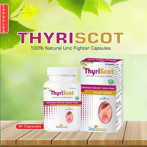 Product Name: Thyriscot, Compositions of Thyriscot are 100% Natural  Uric Acid Fighter Capsules - Pharma Drugs and Chemicals