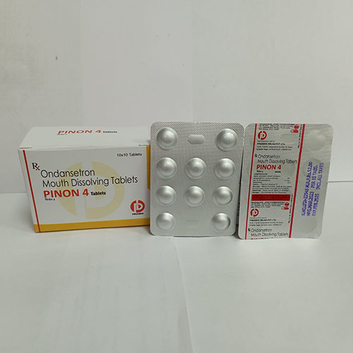 Product Name: Pinon 4, Compositions of Pinon 4 are Ondansetron Mouth Dissolving Tablets - Pinamed Drugs Private Limited