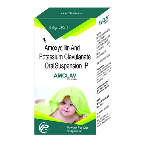 Product Name: Amclav, Compositions of Amclav are Amoxycillin & Potassium Clavulanate Oral Suspension Ip - Ambrosia Pharma