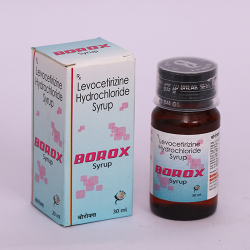 Product Name: BOROX, Compositions of BOROX are Levocetrizine HCL Syrup - Biomax Biotechnics Pvt. Ltd