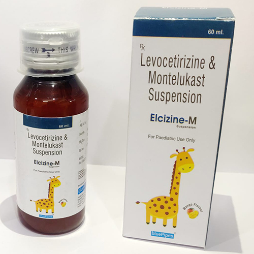 Product Name: ELCIZINE M, Compositions of ELCIZINE M are Levocetirizine & Montelukast Suspension - Bluepipes Healthcare