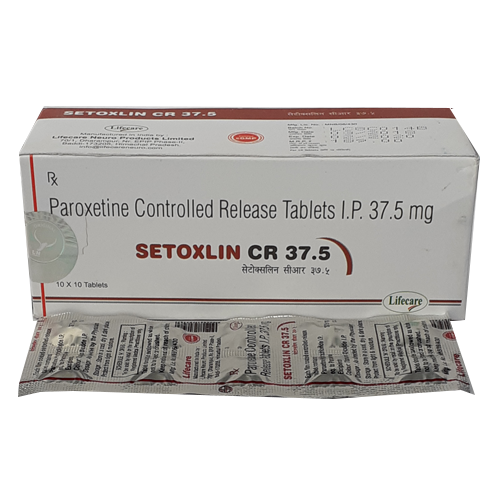 Product Name: Setoxlin CR 37.5, Compositions of Setoxlin CR 37.5 are Paroxetine Controlled Release Tablets IP 37.5 mg - Lifecare Neuro Products Ltd.