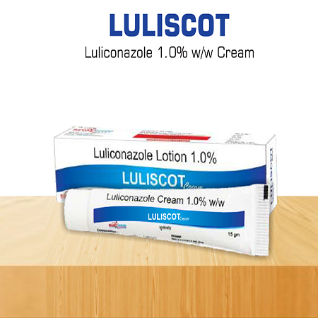 Product Name: Luliscot, Compositions of Luliscot are Luliconazole Cream 1% w/w - Scothuman Lifesciences