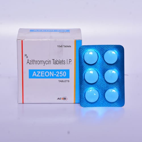 Product Name: AZEON 250 Tablets, Compositions of are AZITHROMYCIN 250mg - Aeon Remedies