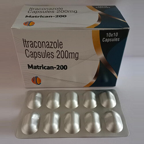 Product Name: Matrican 200, Compositions of Matrican 200 are Itraconazole Capsules 200 mg - Macro Labs Pvt Ltd