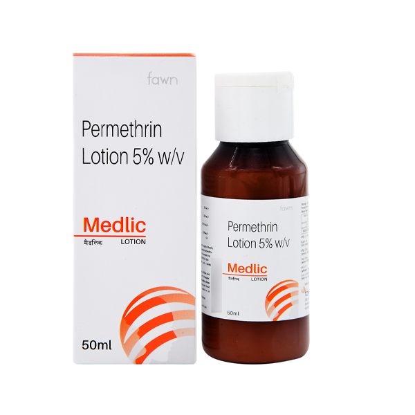 Product Name: MEDLIC, Compositions of MEDLIC are Permithrin Lotion 5%w/w - Fawn Incorporation