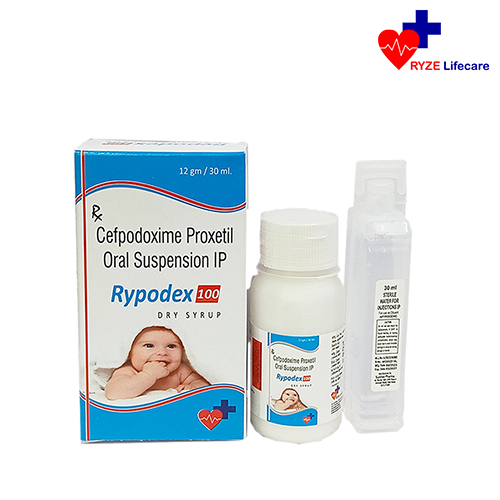 Product Name: Rypodex 100, Compositions of Rypodex 100 are Cefpodoxime Proxetil oral Suspension IP - Ryze Lifecare