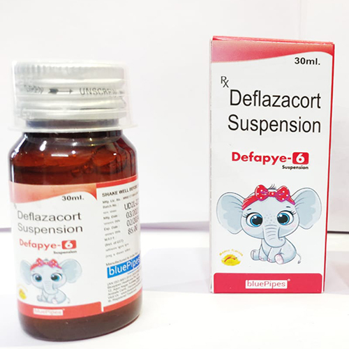 Product Name: DEFAPYE 6, Compositions of DEFAPYE 6 are Deflazacort Suspension - Bluepipes Healthcare