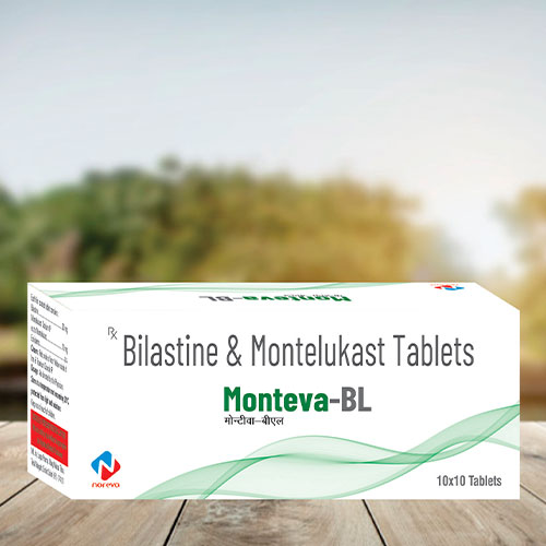 Product Name: Monteva BL, Compositions of Monteva BL are Bilastine & Montelukast - Noreva Biotech