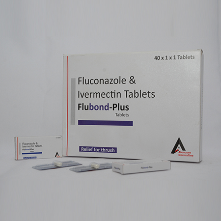 Product Name: FLUBOND PLUS, Compositions of FLUBOND PLUS are Fluconazole & Ivermectin Tablets - Alencure Biotech Pvt Ltd