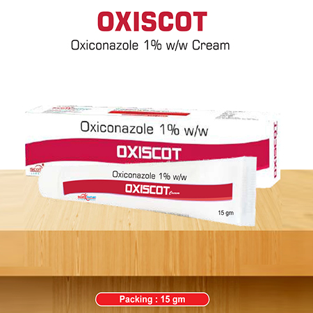 Product Name: Oxiscot, Compositions of Oxiscot are Oxiconazole 1% w/w Cream - Scothuman Lifesciences