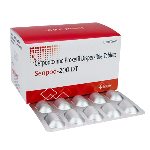 Product Name: Senpod200 DT, Compositions of Senpod200 DT are Cefpodoxime Proxetil Dispersible Tablets - Senen Biotech