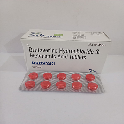 Product Name: DROVY M, Compositions of DROVY M are Drotaverine Hydrochloride & Mefenamic Acid Tablets  - Arlig Pharma