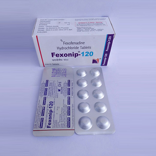 Product Name: Fexonip 120, Compositions of Fexonip 120 are Fexofenadine Hydrochloride Tablets - Nova Indus Pharmaceuticals